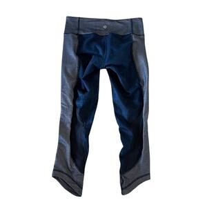 Lululemon Wunder Under Crop Sashiko Inkwell